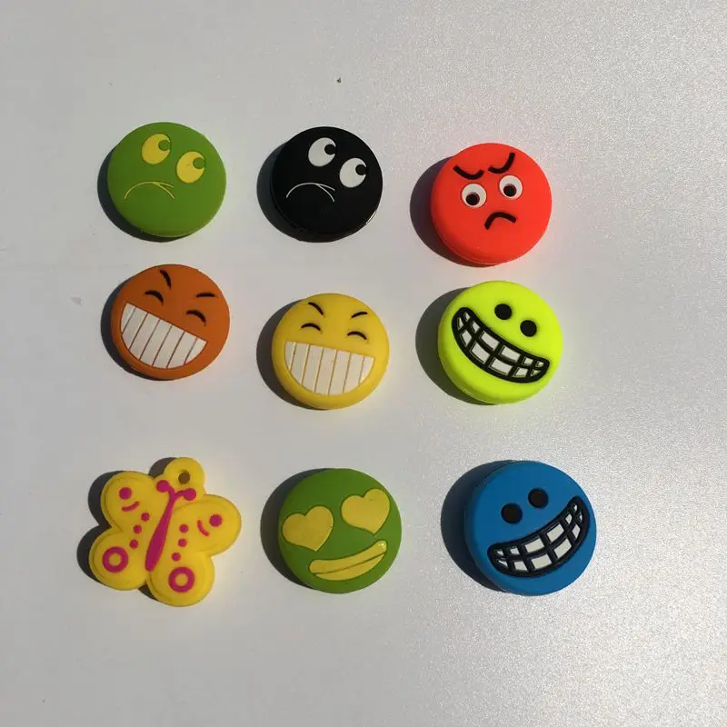 Retail 5 pcs NEW arrival funny faces Tennis Racket Damper Shock