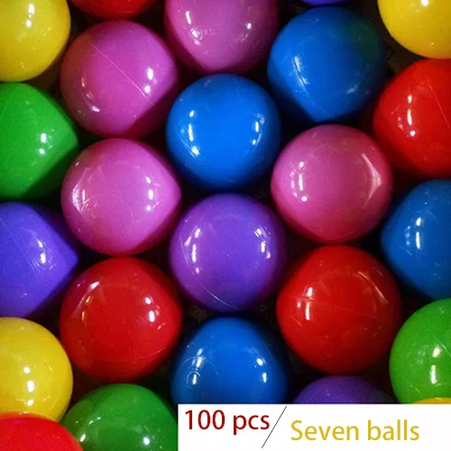 Cartoon Children Kids Plastic Play Fence Baby Safety Fence Pool Baby Game Toddler Crawling Crawl Safety/Pool Balls 100 Pcs 6CM - Цвет: colours