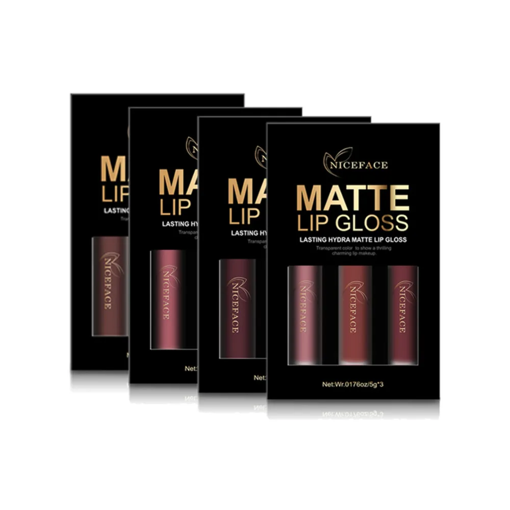 Gloss labial líquido batom beleza cosméticos Feature4 : Nude Lipgloss Lipstick