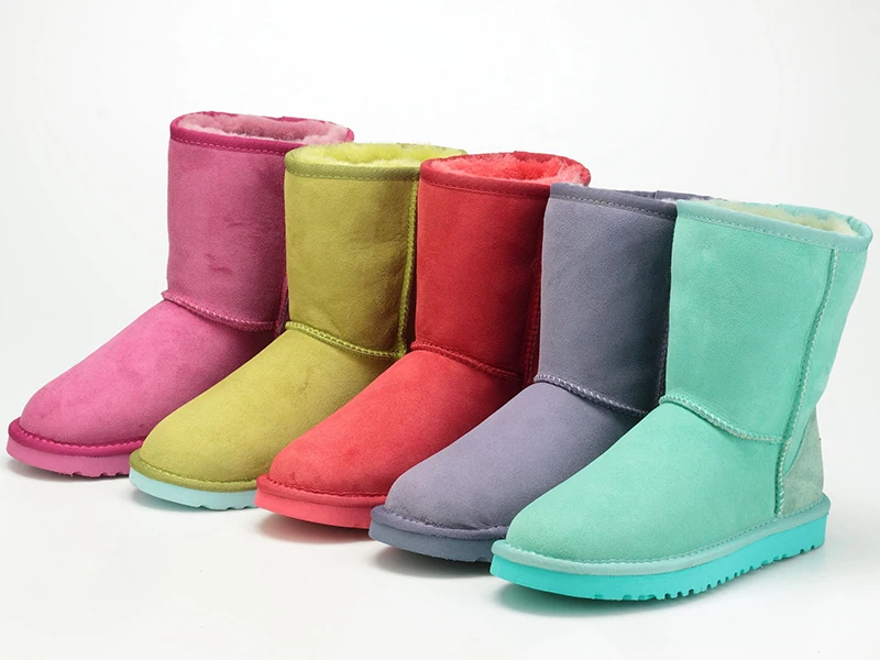 Наивысшего качества зимние ботинки на натуральной овчине для женщин водонепроницаемые зимние ботинки натуральный мех шерсть женские ботинки