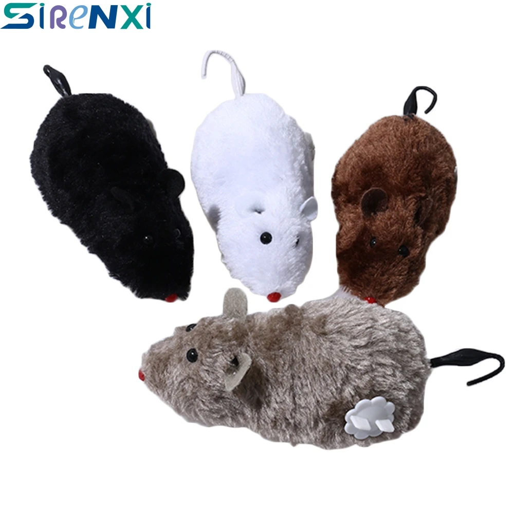 

SIRENXI Wind Up Tail Kitten Prank Toy Clockwork Running Mouse Rat Move Cute Joking Child Rabbit Chick Walking Baby Toys Gift
