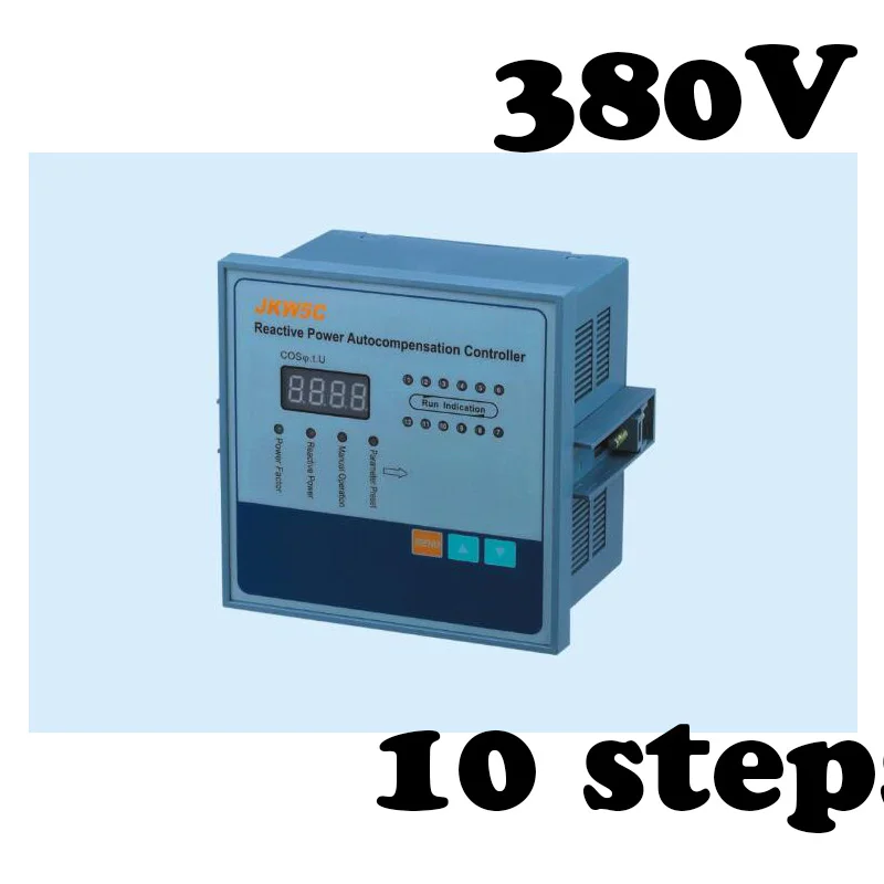 JKW5C-10 коэффициент мощности компенсации регулятор контроллер для коэффициент мощности конденсатора 10 шагов 380 В prcf