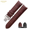 curved end Genuine leather bracelet men's watchband for tissot T035 watch strap 22 23 24mm wristwatches band butterfly clasp ► Photo 3/6