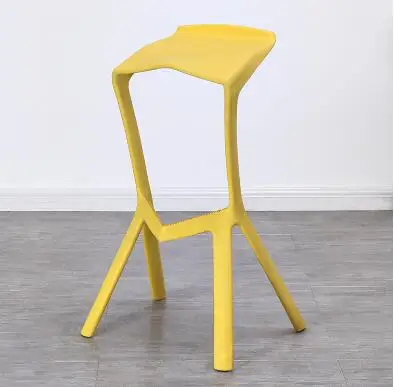 Простой Современный барный стул скандинавский Повседневный пластиковый барный стул креативный персональный дизайнер пасть акулы высокий стул. 0 - Цвет: 23