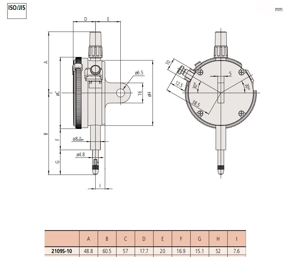 MITUTOYO Измерительный диапазон 0-1 мм/0,001 2109S-10 2109SB-10 индикаторы набора номера