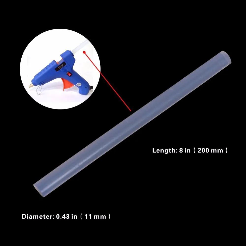 20 шт./лот, термоклеевые палочки 11 мм X 200 мм для теплового клеевого пистолета, высоковязкий клей-карандаш, ремонтный набор инструментов, ручной инструмент DIY
