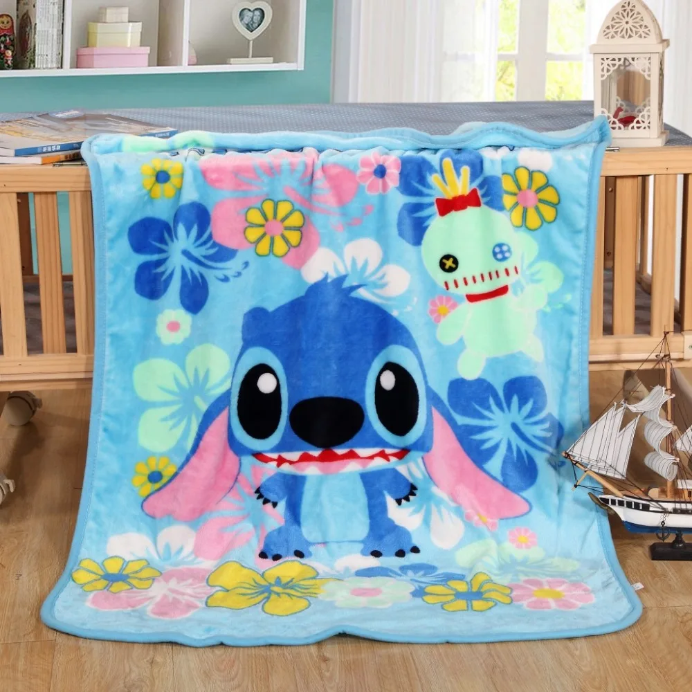 Blue Stitch Children Blanket velvet baby kids blankets baby Fleece