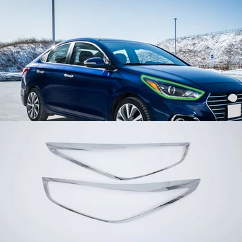 

OUBOLUN ABS car accessories Car body kits headlight cover For HYUNDAI 2017 ACCENT/VERNA