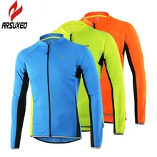 ARSUXEO Jersey de Ciclismo de verano bicicleta larga mangas MTB Jersey Ciclismo transpirables cuesta abajo camisas bicicleta Jersey Maillot Ciclismo