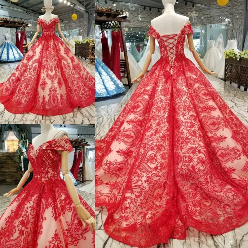 red wedding dresses 2018