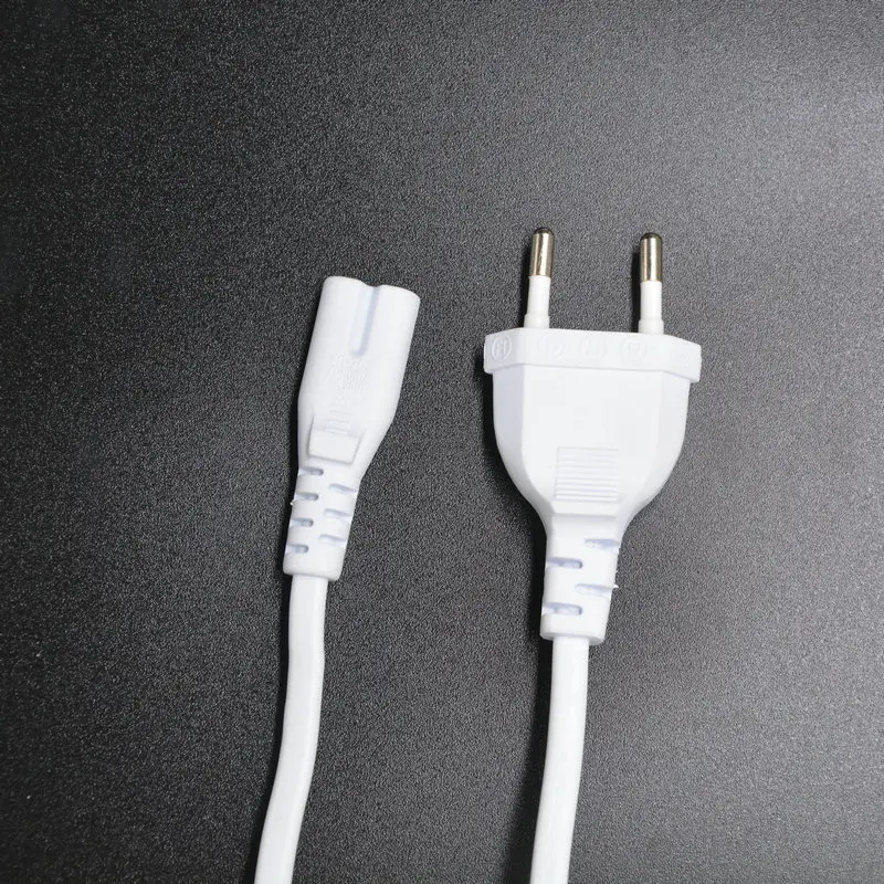 1.2M 2ft 2-Prong Pin AC white EU Power Supply Cable Cord High Quality Lead Wire Power Cord For Desktop Laptop / other machines