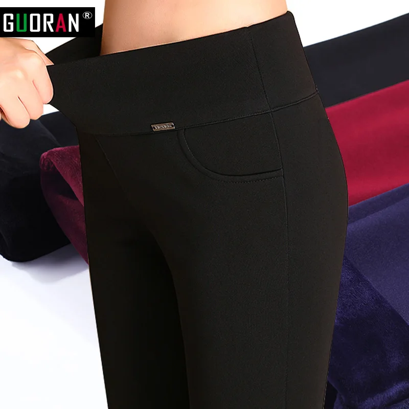 

Hot sale 2016 winter women pants Plus size women pencil pants female pants capris velvet warm feet plus size 5XL trousers women