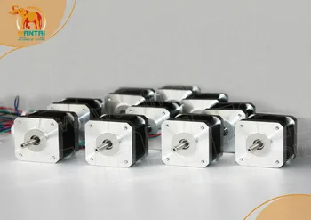 

(Germany ship)10PCS CNC 3D Printer, Nema17, 12VDC,0.4A, 2800g.cm, 34mm length, 2phase,1.8 degree Wantai Stepper Motor 42BYGHW208