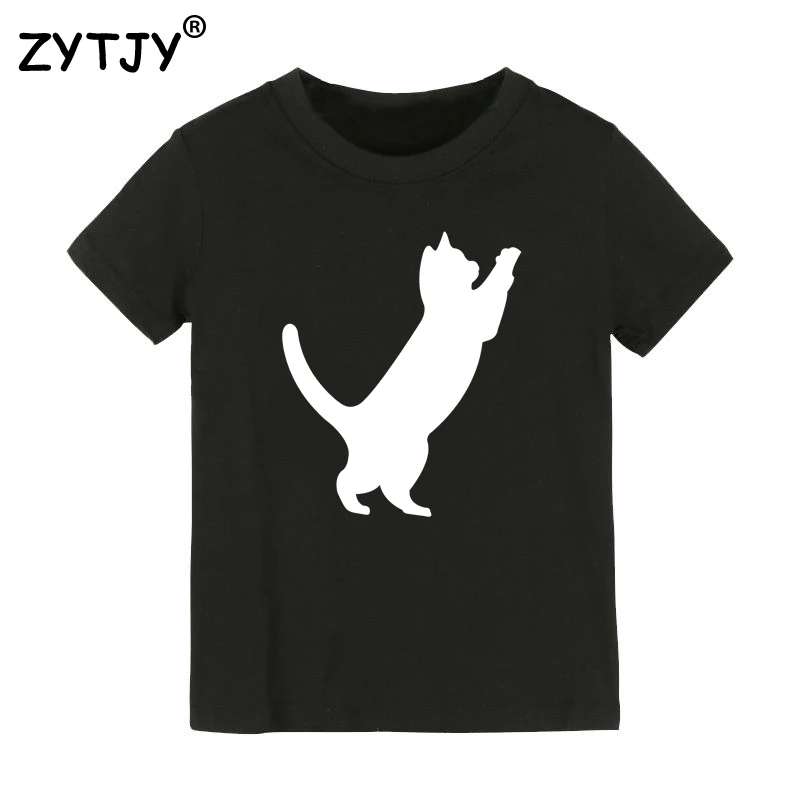 

funny cat Print Kids tshirt Boy Girl t shirt For Children Toddler Clothes Funny Top Tees Drop Ship Y-22