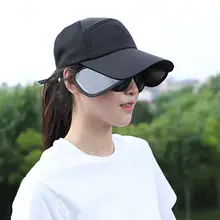 Унисекс Лето Защита от ультрафиолета солнцезащитный выдвижной УФ-отражатель бейсбольная оберточная Стеклопластиковая Женская Солнцезащитная шляпа Новая мода L8