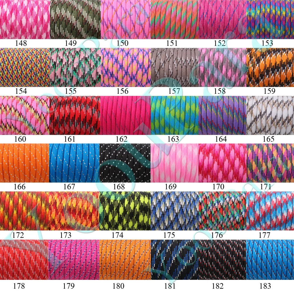 Cabo de Pára-quedas ao ar 550 tipo Cordão Atacado Carretéis 30 Pces Paracord Corda Mil Especificação 7 Strand Livre Cabo 100ft - * 7 Esporte e Lazer