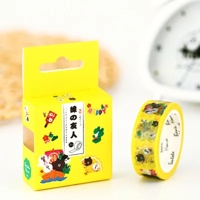 1 шт. осенние листья сезон Lotkawaii цветок еда Животные декоративные васи ленты DIY Скрапбукинг Маскировочная лента школьные офисные принадлежности - Цвет: I