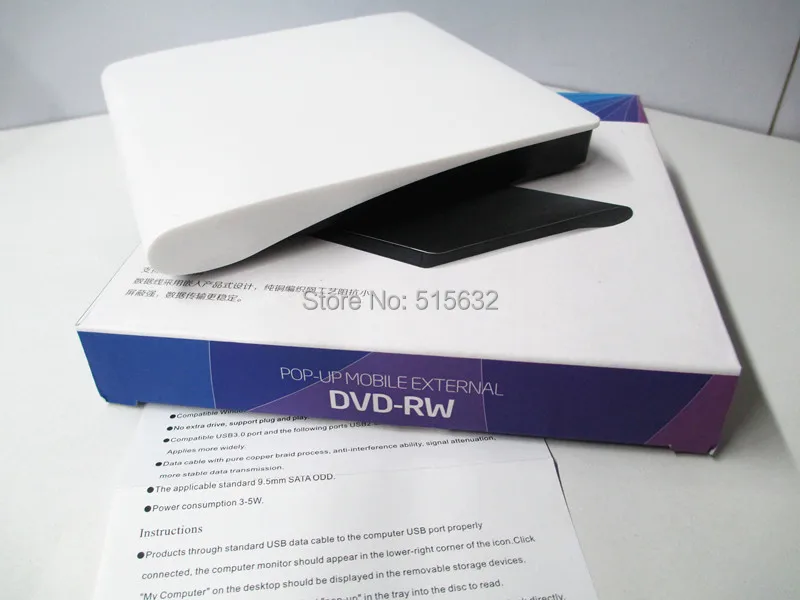 12,7 мм USB 3,0 всплывающий мобильный внешний диск ODD/HDD DVD-RW лоток нагрузки чехол USB внешний карман
