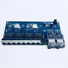 2g8e 1000m gigabit ethernet switch ethernet fibra óptica conversor de mídia único modo 8 rj45 utp e 2 sc placa do porto da fibra pcb