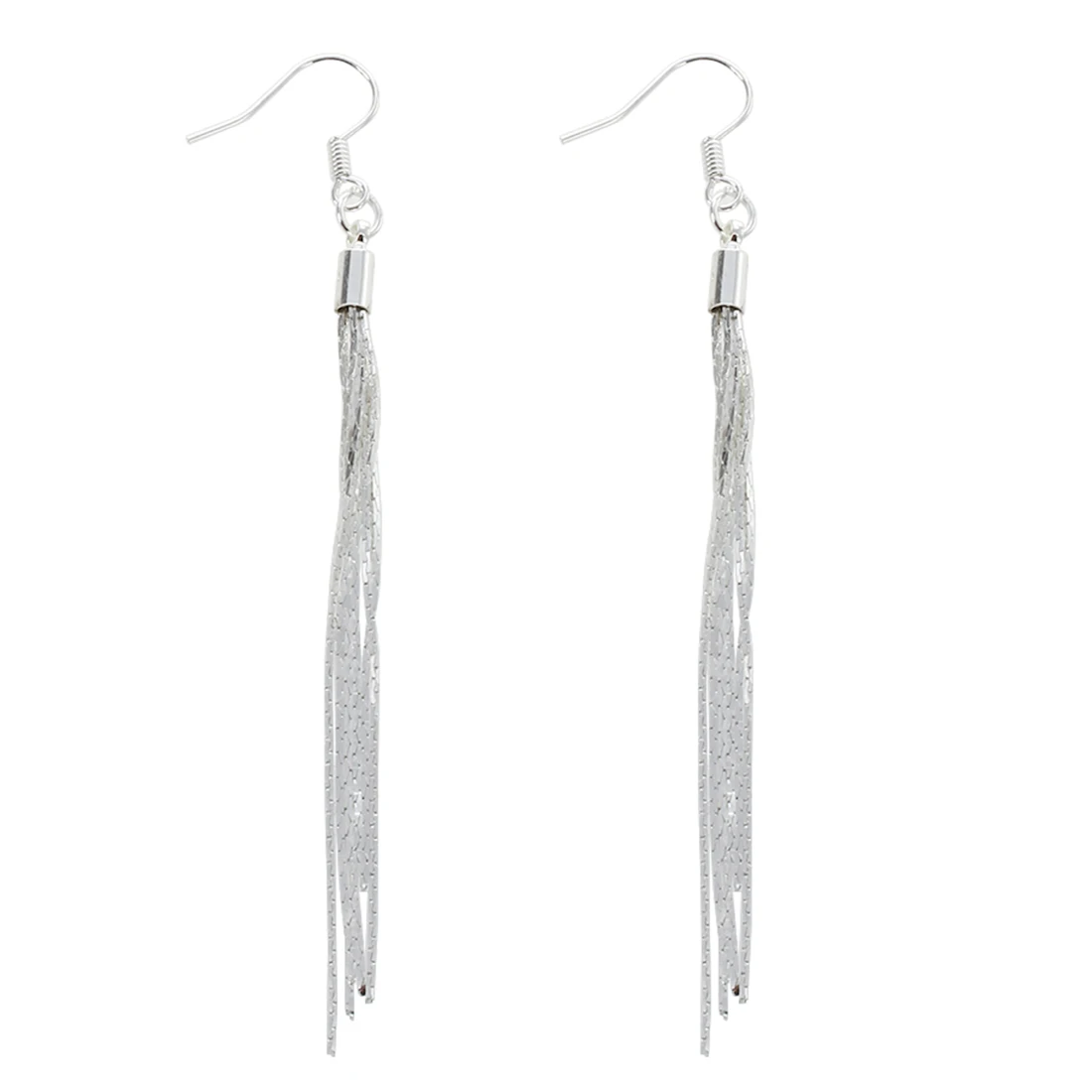 

PAIR EARRING PENDANT SILVER PLATE 105MM