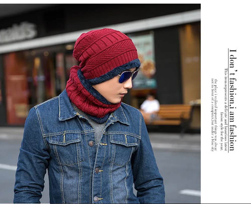 Новая модная женская мужская шапка и шаль два комплекта осенне-зимняя вязаная шерстяная шапка плюс кашемировая теплая шапка шарф TRB289