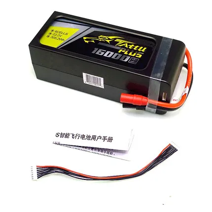 1 шт. литий-полимерный аккумулятор tattu 6S 22,2 V 16000mAh Plus 15C 6S1P 22,2 V с AS150 XT150 Разъем для RC Racing Drone БПЛА батареи