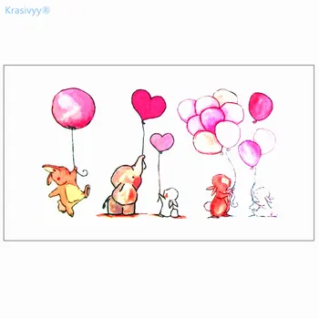 

New Waterproof Temporary Tattoo Sticker children cute animals and balloon Water Transfer fake tattoos flash tattoo girl tattoos