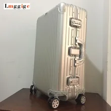 New 20″25″inch100% Full Aluminum shell Luggage,Upgrade Multiwheel Suitcases,Rivet Metal angles reinforced Roller Travel case