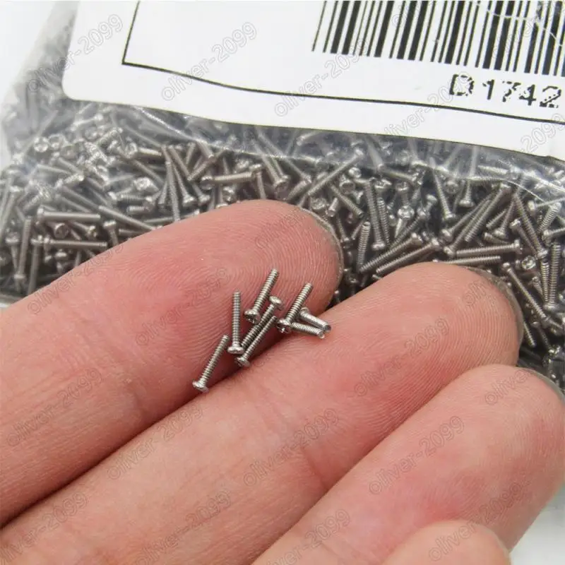 

100pcs/lot M1.2 M1.4 M1.6 M2 M2.5 304 A2 Stainless Steel Cross Pan Head Micro Small Mini Screw screws l=3-8mm length GB818