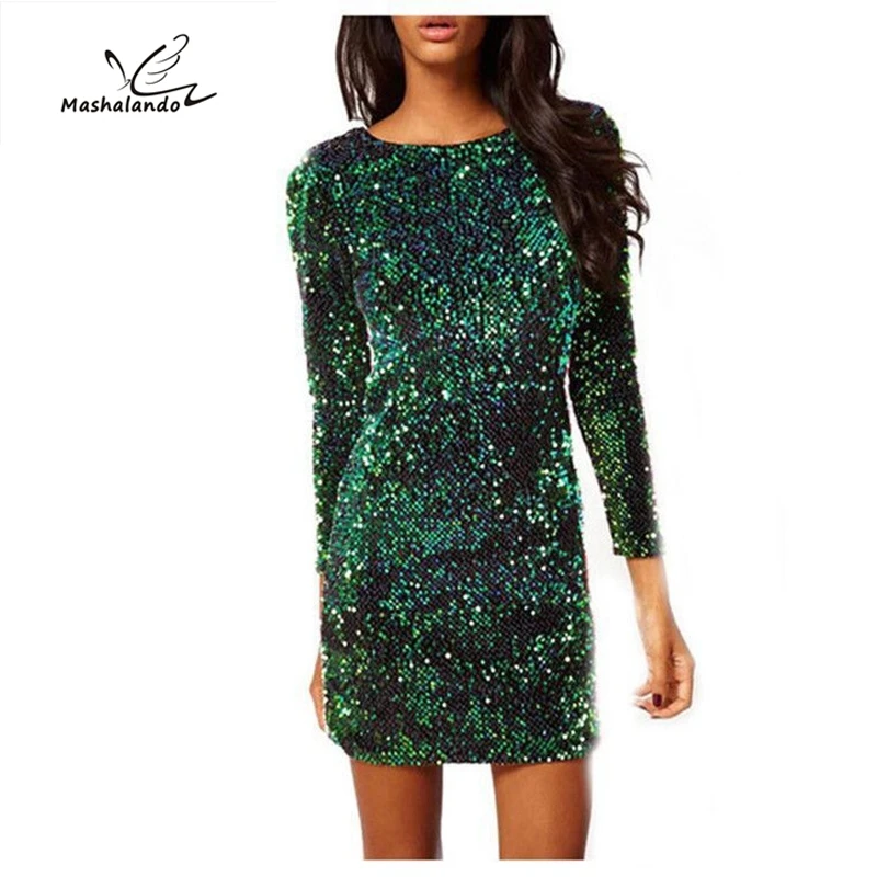 Robe verte sequin Clearance
