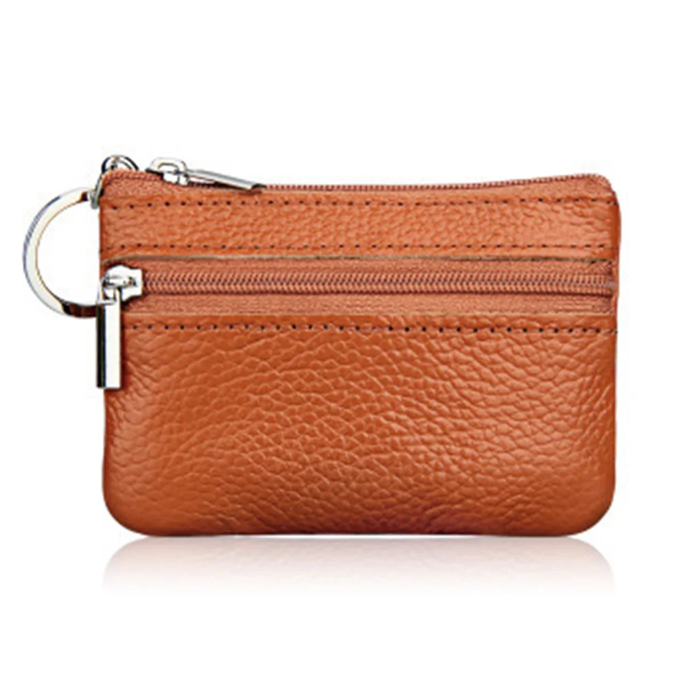 

New Pouch Purse Mini Wallet Unisex Ladies Men Leather Small Coin Card Key Ring Wallet