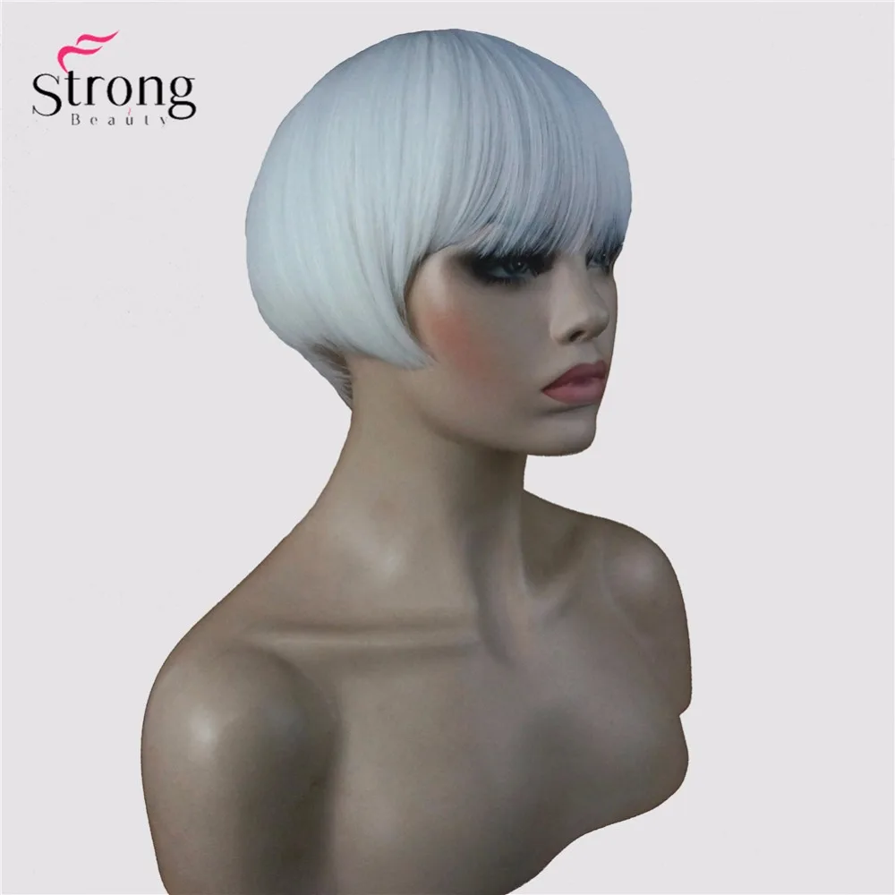 StrongBeauty 1920'S 20S взрослый ревущий Хлопушка Джаз Гэтсби короткий боб костюм парик синтетические парики белый