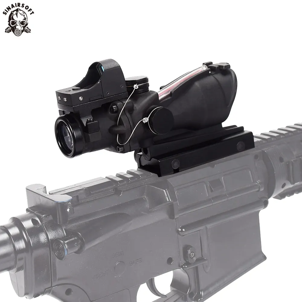 Новые тактические ACOG 4x32 оптический прицел Cahevron сетка волокно с Авто Яркость Мини Red Dot прицел охотничий оптический прицел