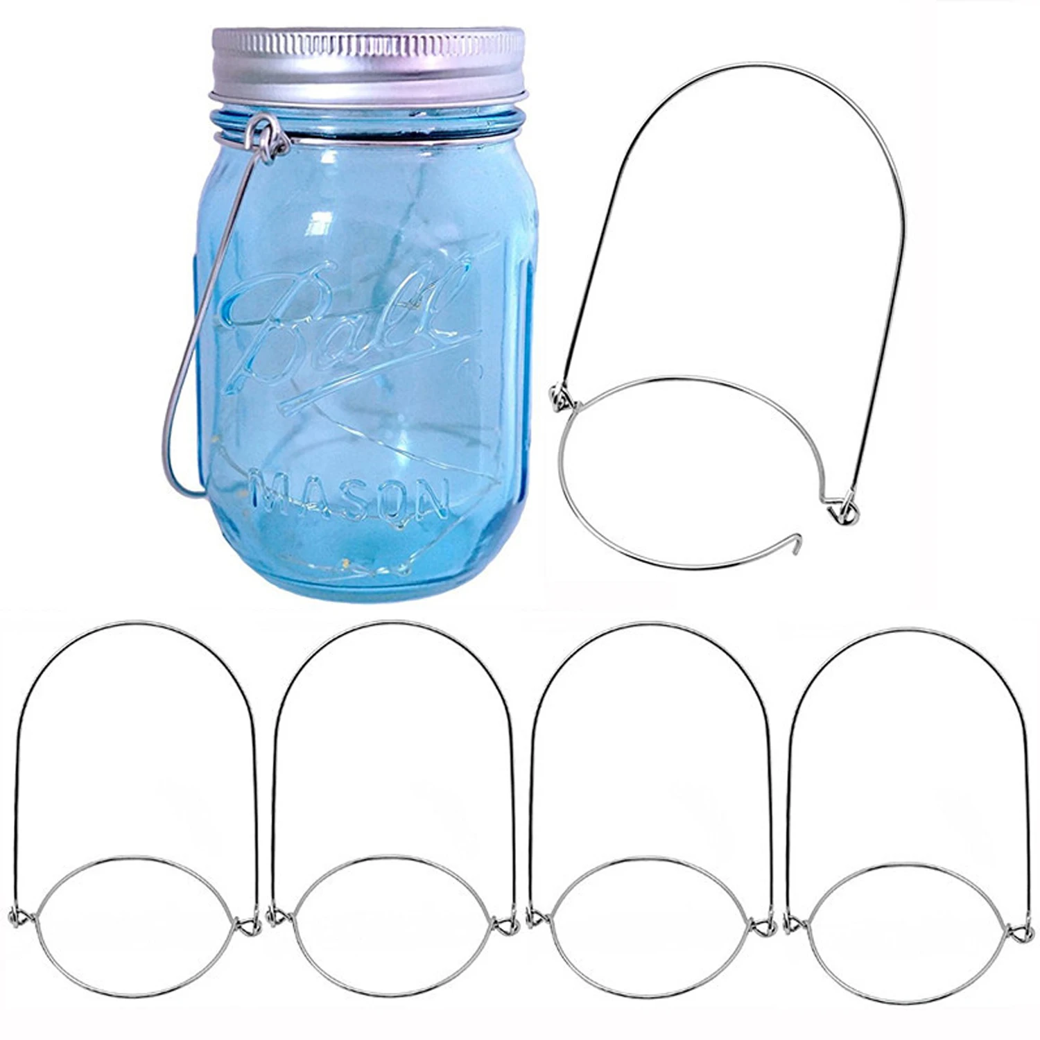 

Behogar 12PCS Universal Tinplate Hanging Hook Handles Hangers for 97mm Diameter Mason Ball Preserved Canning Jars