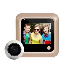 DANMINI Novo 2.4 “Ecrã LCD a Cores Eletrônico Campainha Da Porta Câmera Olho Mágico Da Porta Visualizador Doorbell Home Security mini Câmera Digital