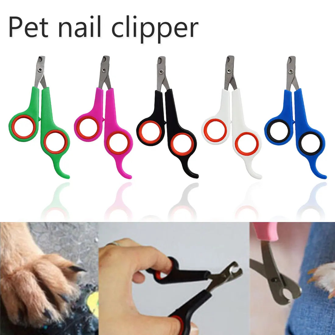 Pet Dog Nail Clippers Stainless Steel Cat Nail Clippers Trimmer Pet