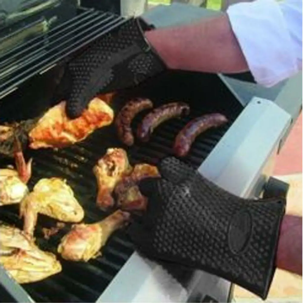 1 шт. перчатки для духовки один силиконовый барбекю Кухня Термостойкие рукавицы Горячая поверхность обработчик