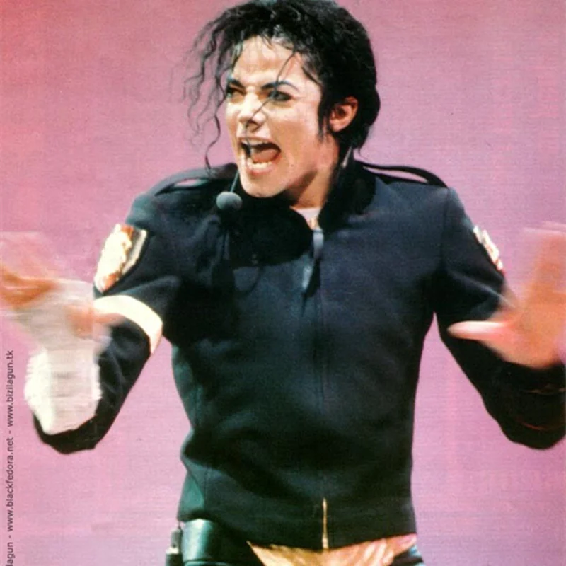 Rare MJ Michael Jackson Jam Dangerous Black Skinny Jacket And Glove Armbrace Cotton 100% in 1995s 2