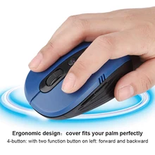 Беспроводная оптическая мышь 2,4 ГГц, 4 кнопки, игровая мышь для ПК, ноутбука, компьютера, подходит для ПК