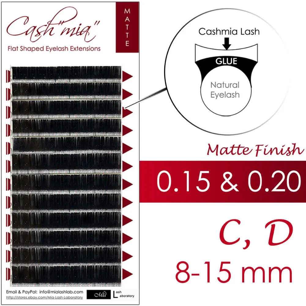 

[0.15/0.20 C/D/DD/D+] #MATTE# Luxury Cashmere Flat X-wrap Eyelash Extension with Matte Finish Semi Permanent