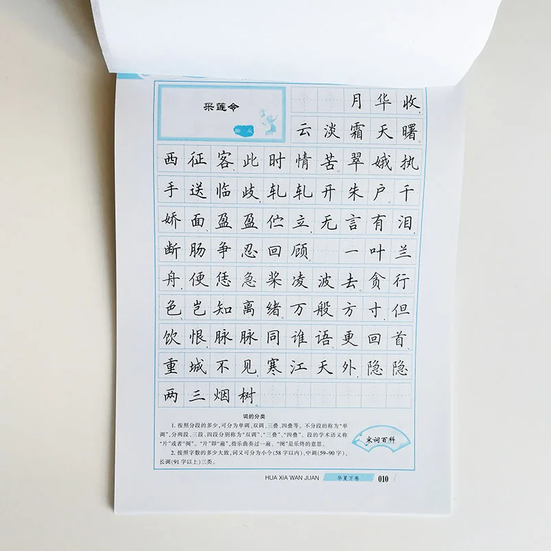 2 шт./компл. китайские книги каллиграфии для пера Kaishu & Xingshu Tang стихотворение и