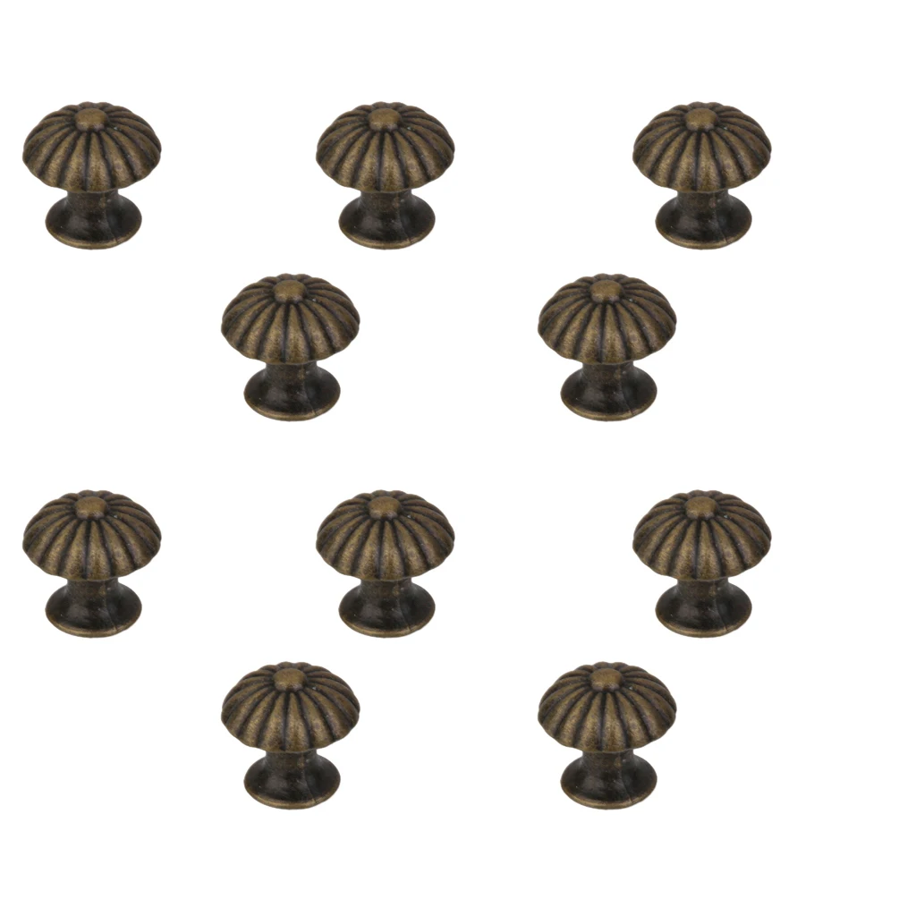 10Pcs Antique Bronze Kitchen Cabinet Drawer Knobs Dresser Cupboard Wardrobe Furniture Pulls Handle Wooden Box Jewelry Box Knobs