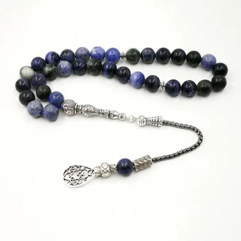 

Natural Saudaleight Tasbih Rosary With Special Metal Accessories 33 beads Muslim misbaha Man's islam rosary ramadan 33 66 99