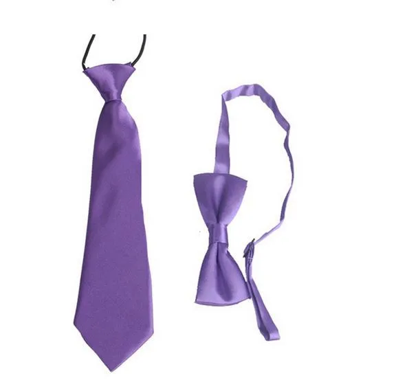 Комплект из 2 предметов, детский однотонный галстук-бабочка, эластичный галстук, Официальный галстук, повседневный галстук+ галстук-бабочка, TR0013