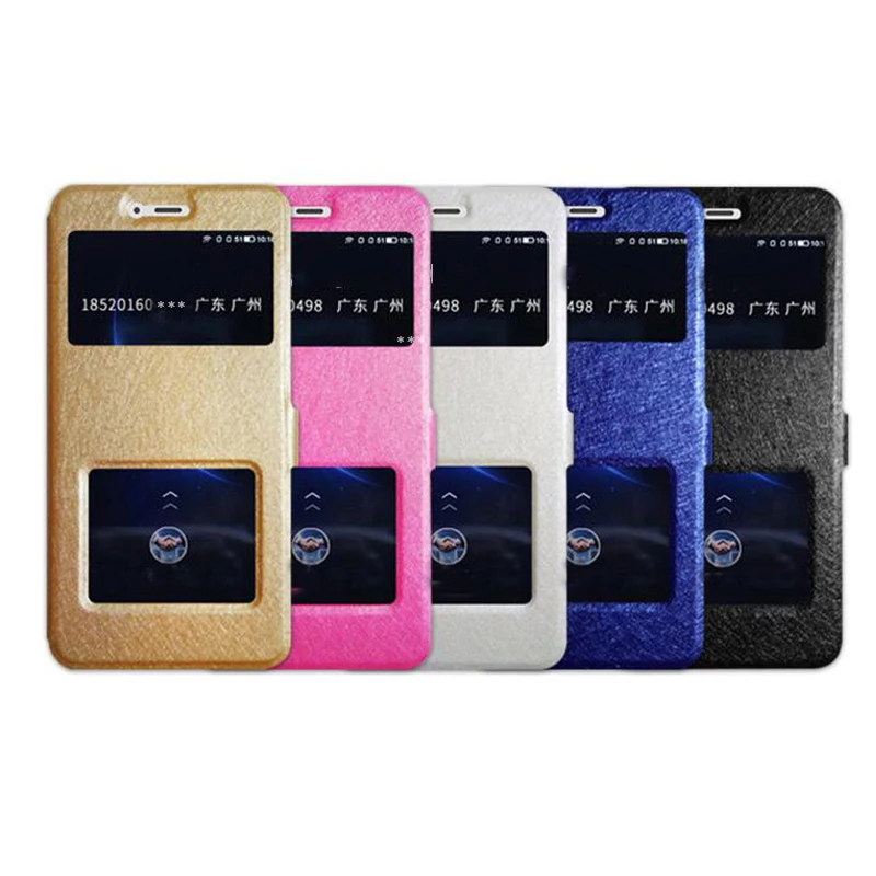 

For Xiaomi Hongmi 4A Case Luxury Quick Answer View Window Flip Silk PU Leather Case For Xiaomi Redmi 4A 5.0 inch Phone Cases