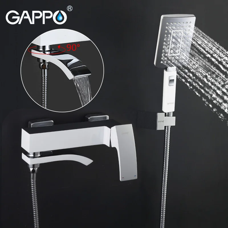 GAPPO белый смеситель для душа ванной комнаты ванны с краном раковина