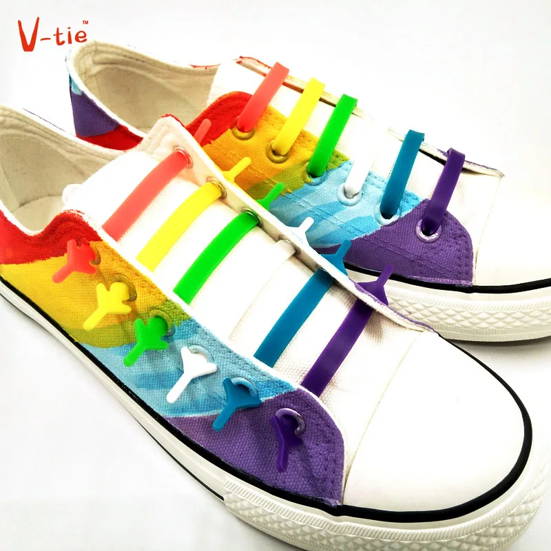 

Suit 12 Sets 144pcs New Creative Design Unisex Women Men Athletic Running No Tie Shoelaces Elastic Silicone Shoe Laces Sneakers