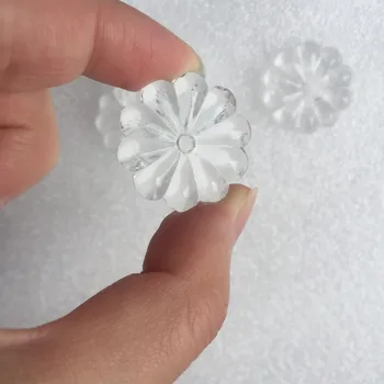 

30pcs/lot 16mm Clear Color Glass Rosette Flower Beads Crystal Curtain Beads Crystal Glass
