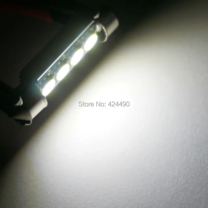 10 шт./лот Festoon CANBUS 31 мм 41 42 C5W без ошибок 5050 4 светодиода SMD для внутреннего освещения