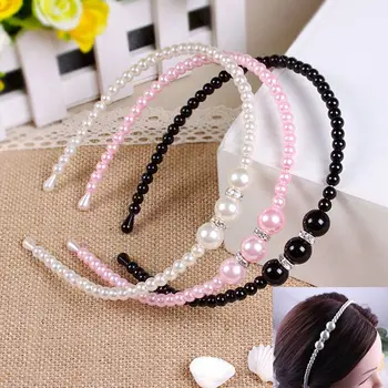 

New Hot Korean Sample design Imitation Pearl Hair Band Girls Hair Accessories Women Headband Wedding Party Bridal Hair Hoop